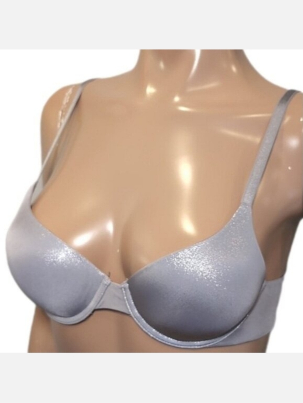 Victorias Secret Uplift Semi Demi Bra Push Up Underwire Glitter Convertible 32B